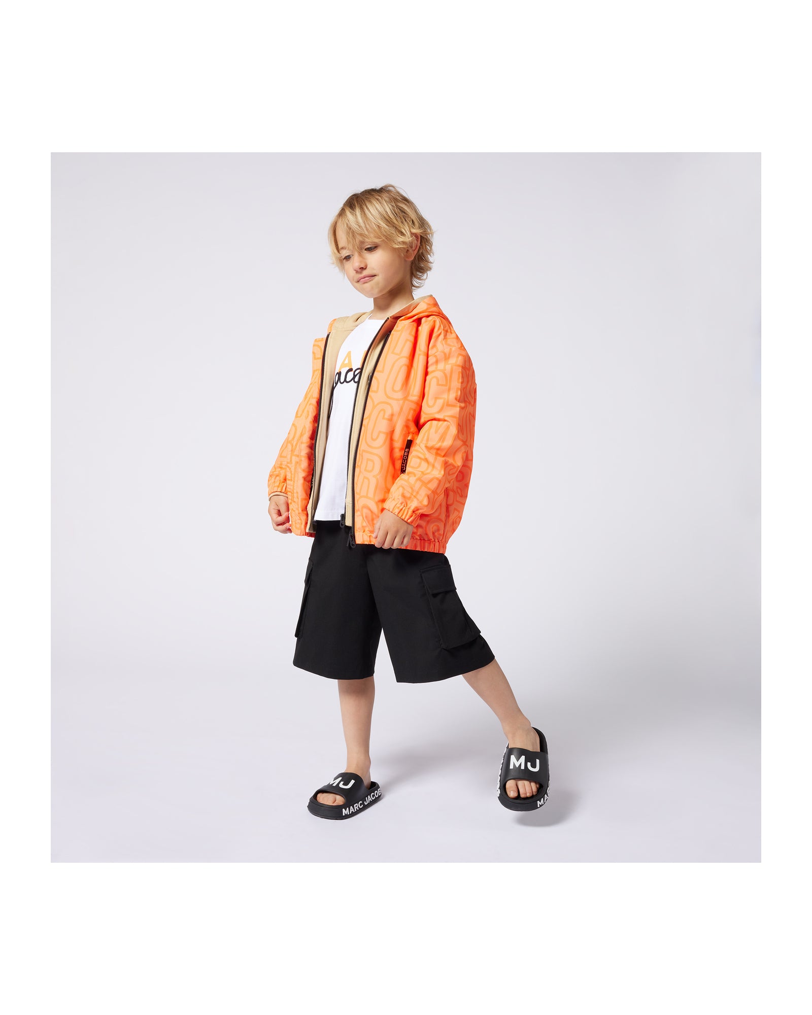 Bermuda long multipoches en toile légère - Black