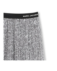 Jupe plissée avec monogramme imprimé - Black