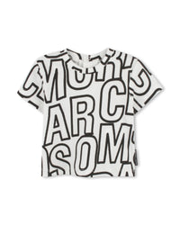 Ensemble t-shirt short avec logo en coton - Ivoire Past