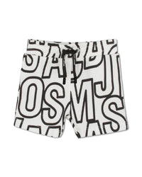 Ensemble t-shirt short avec logo en coton - Ivoire Past