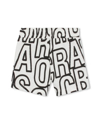 Ensemble t-shirt short avec logo en coton - Ivoire Past