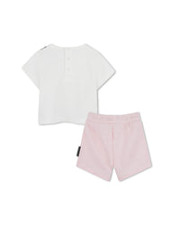 Ensemble t-shirt short avec logo en coton - Rosee