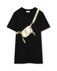 Robe à illustration trompe l'œil - Black