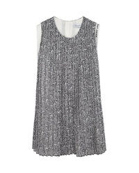 Robe plissée avec imprimé - Black