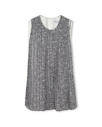 Robe plissée avec imprimé - Black