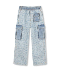 Pantalon Monogramme en denim - Denim Blue