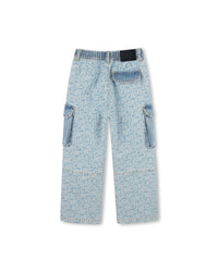 Pantalon Monogramme en denim - Denim Blue