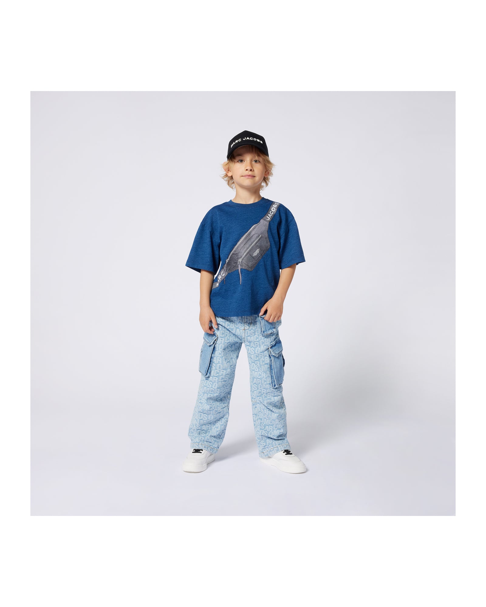 Pantalon Monogramme en denim - Denim Blue