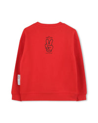 Sweatshirt en molleton - Rouge Orange