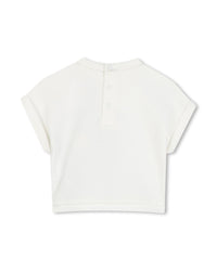 Calecon t-shirt set with cotton logo - Ivory Past