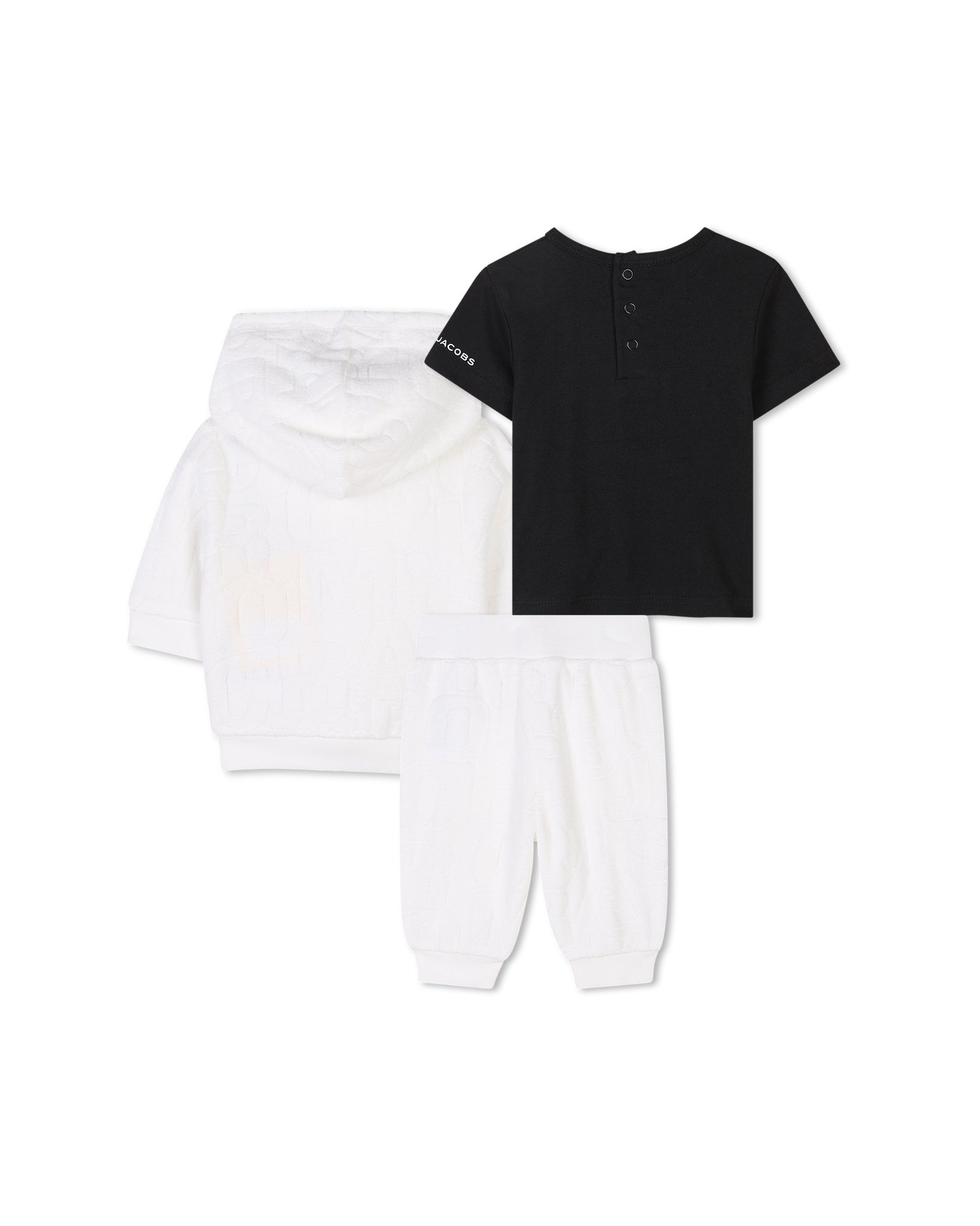Ensemble 3 pièces avec logo en coton - Ivoire Past