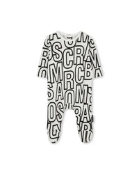 3-piece pyjama set with cotton logo - Ivory Past