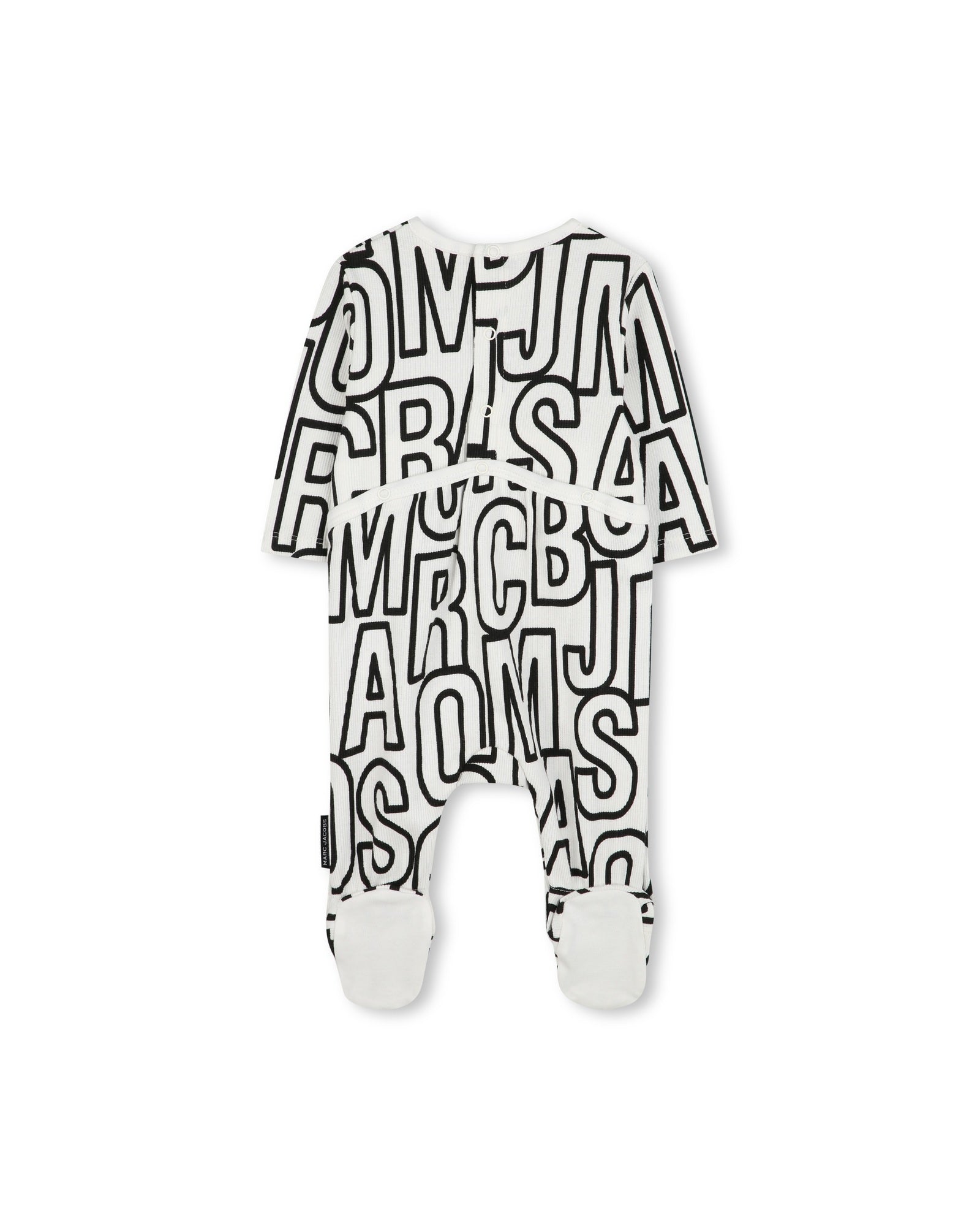 3-piece pyjama set with cotton logo - Ivory Past