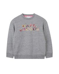 Round-neck logo sweatshirt - Mottled grey