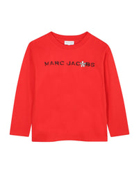 T-shirt manches longues à logo - New Red