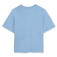 T-shirt manches courtes à logo - Bleu Delave