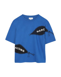 Trompe l'oeil T-shirt - Bleu Vif