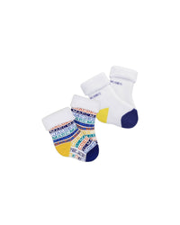 Set de 2 paires de chaussettes en coton - Bleu roi