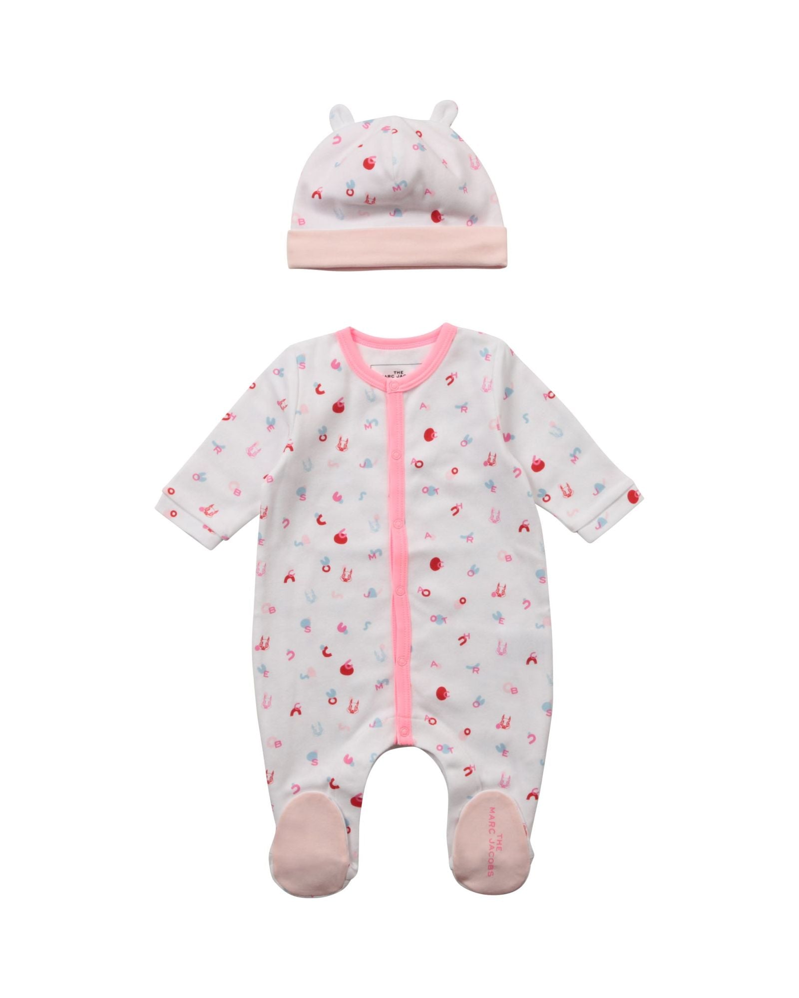 Ensemble pyjama et bonnet - Rose Blanc