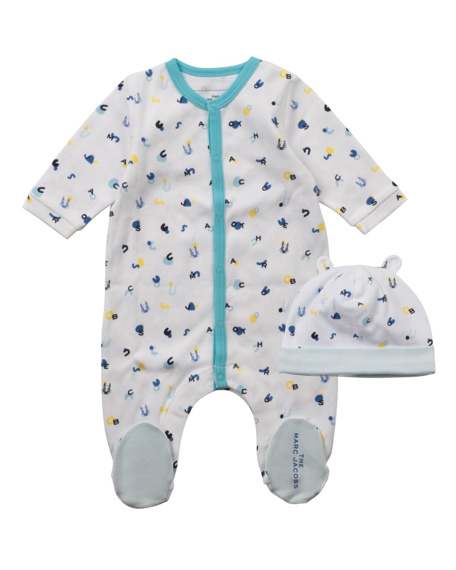 Ensemble pyjama et bonnet - Bleu Blanc