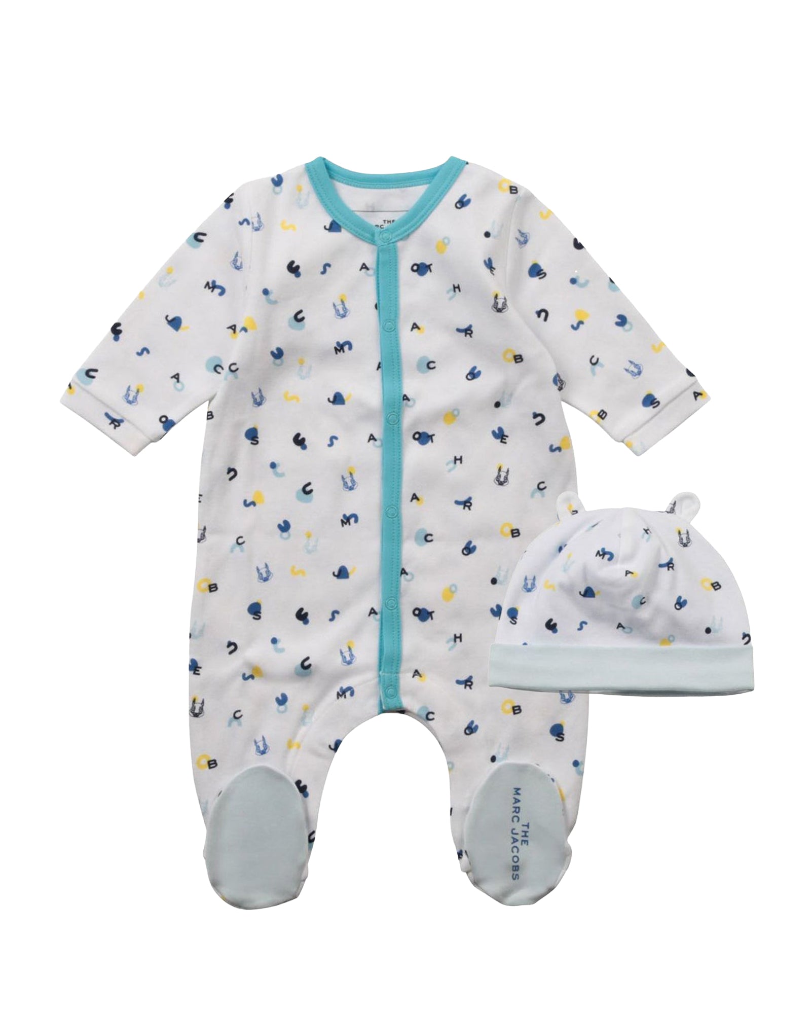Ensemble pyjama et bonnet - Bleu Blanc