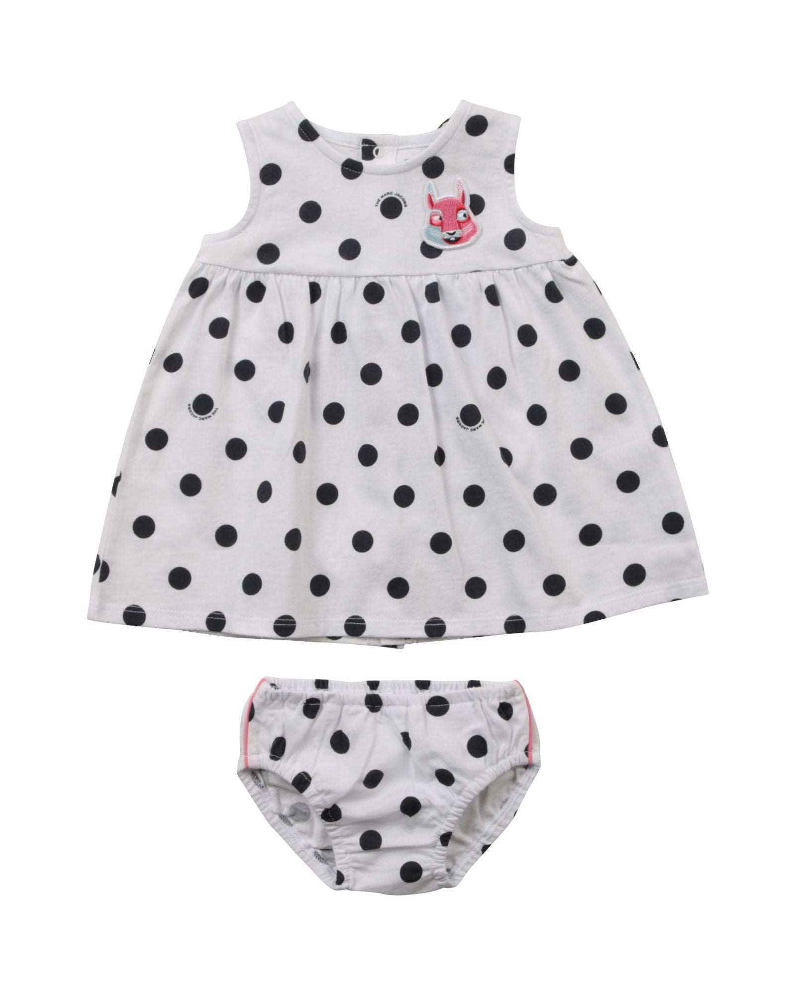 Ensemble robe et bloomer à volants - Blanc Noir