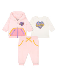3-piece set with cotton logo - Rosee