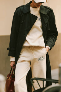 Pantalon de survêtement imprimé - Cream