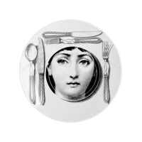 Tema e Variazioni n.203 porcelain plate - Black & White