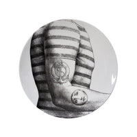 Tema e Variazioni plate n.215 in porcelain - Black & White