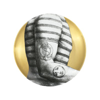 Tema e Variazioni plate n.215 in porcelain - Gold & Black & White