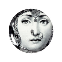 Tema e Variazioni n.228 porcelain plate - Black & White
