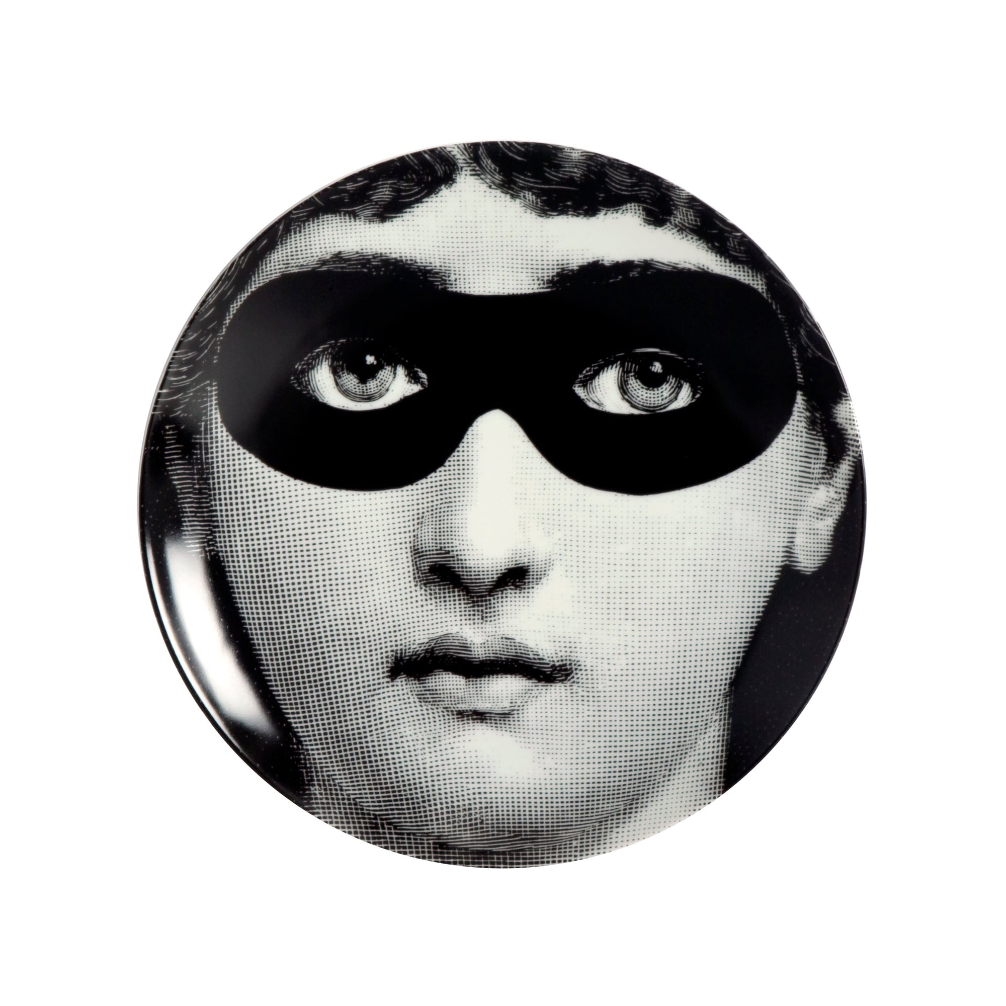 Tema e Variazioni n.22 porcelain plate - Black & White