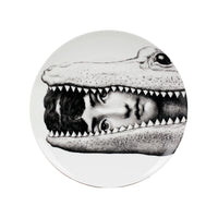 Tema e Variazioni n.233 porcelain plate - Black & White