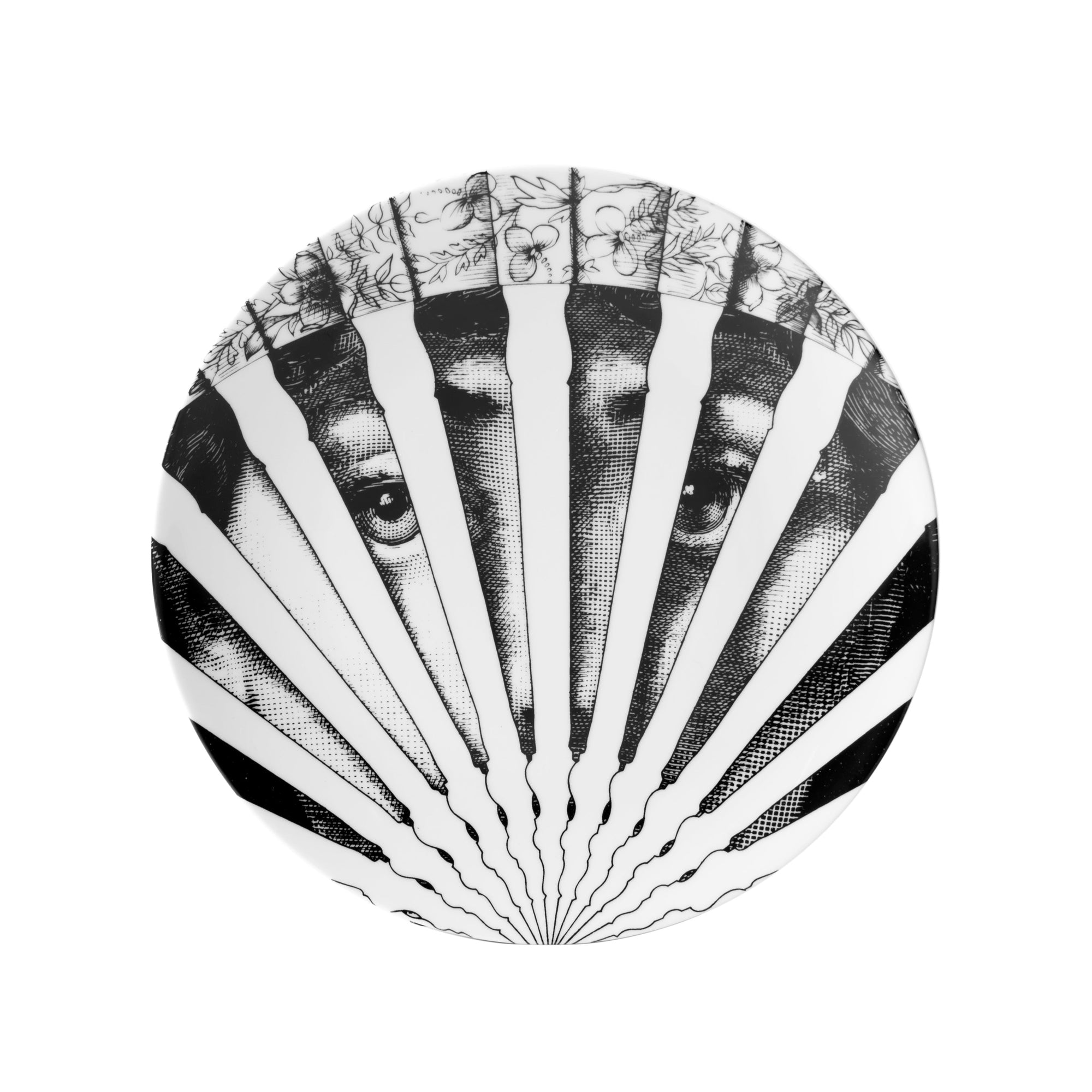 Assiette Tema e Variazioni n°282 en porcelaine - Noir & Blanc