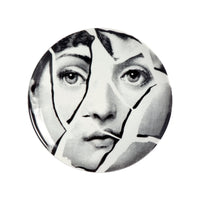Tema e Variazioni n.2 porcelain plate - Black & White