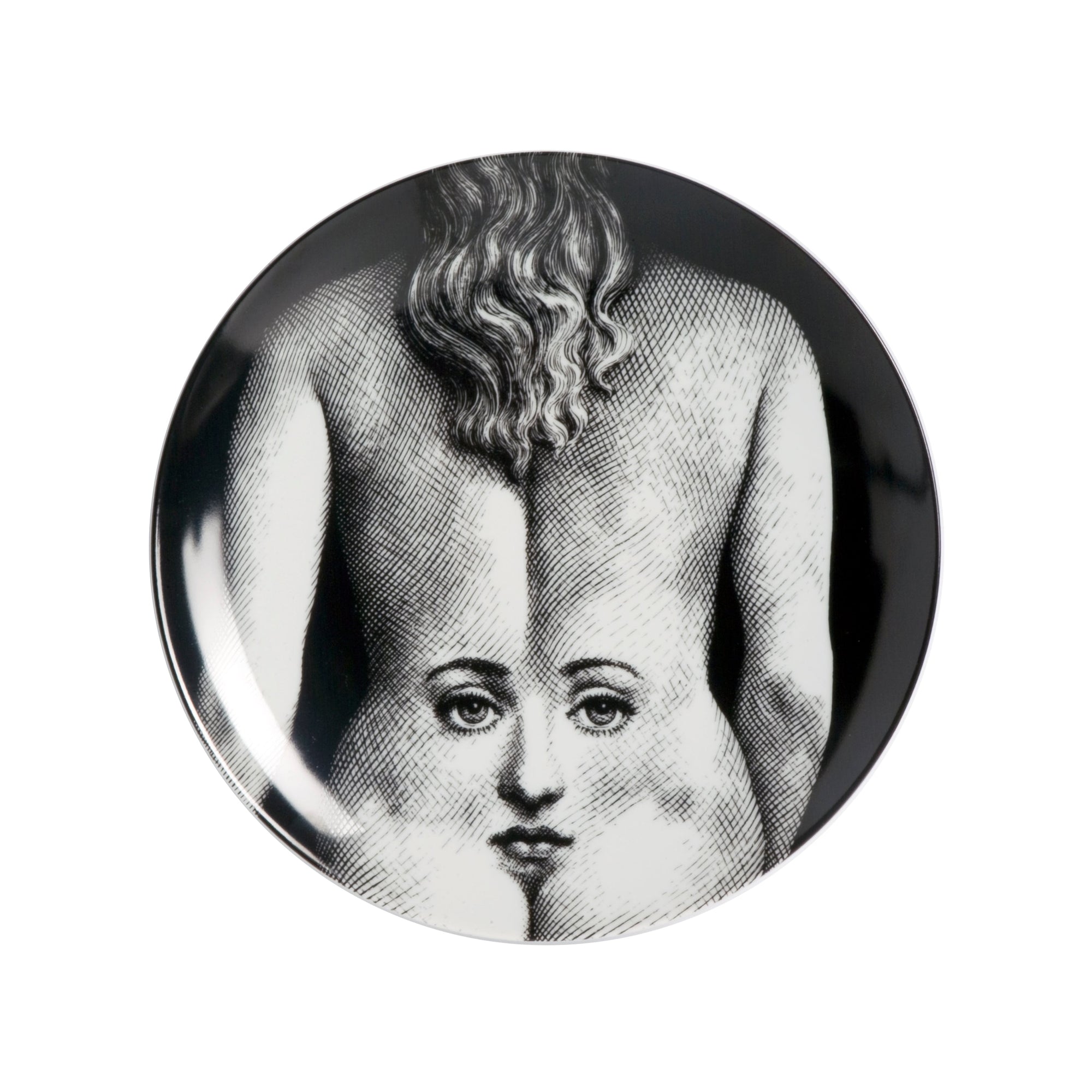 Assiette Tema e Variazioni n°300 en porcelaine - Noir & Blanc