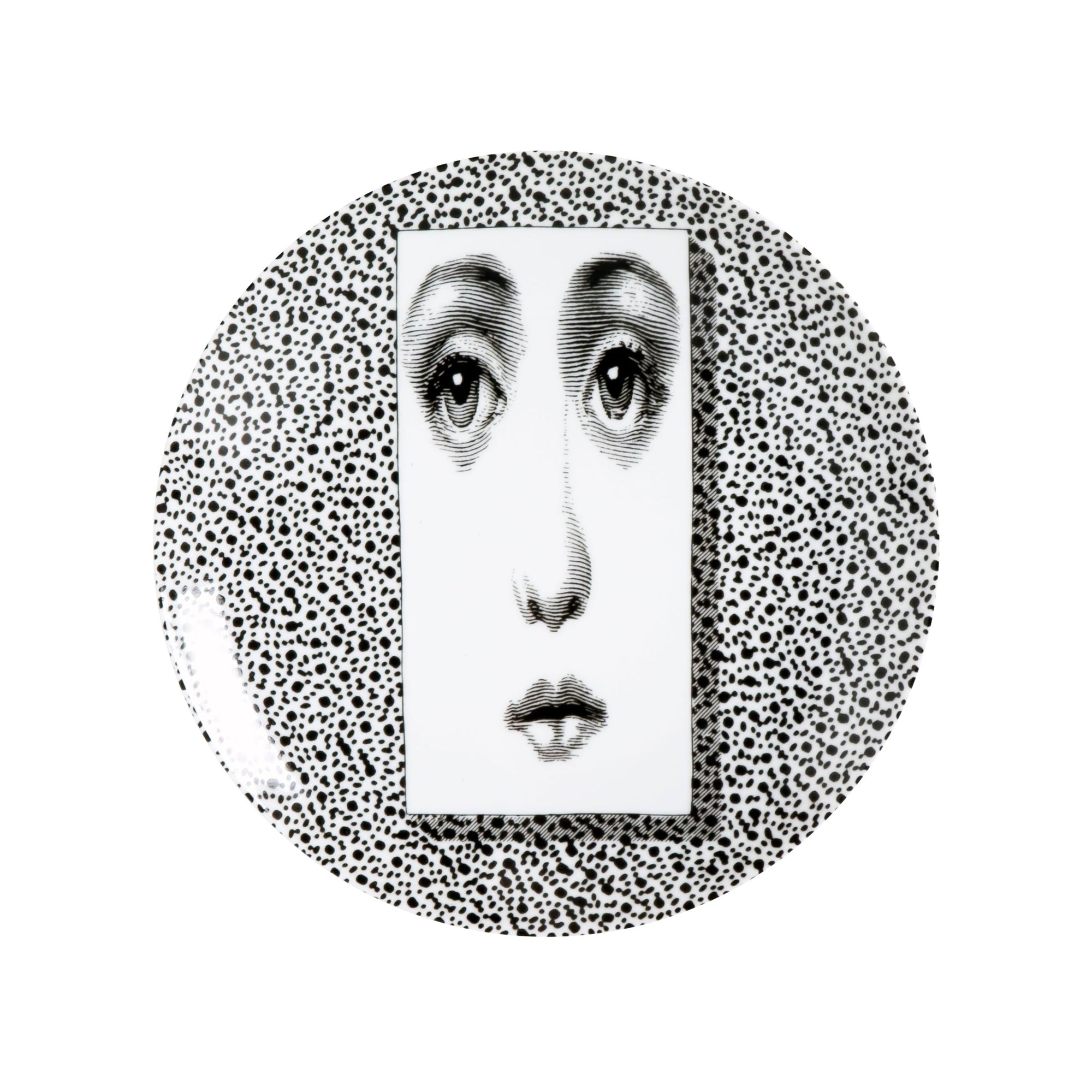 Tema e Variazioni n.310 porcelain plate - Black & White