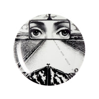 Tema e Variazioni n.321 porcelain plate - Black & White