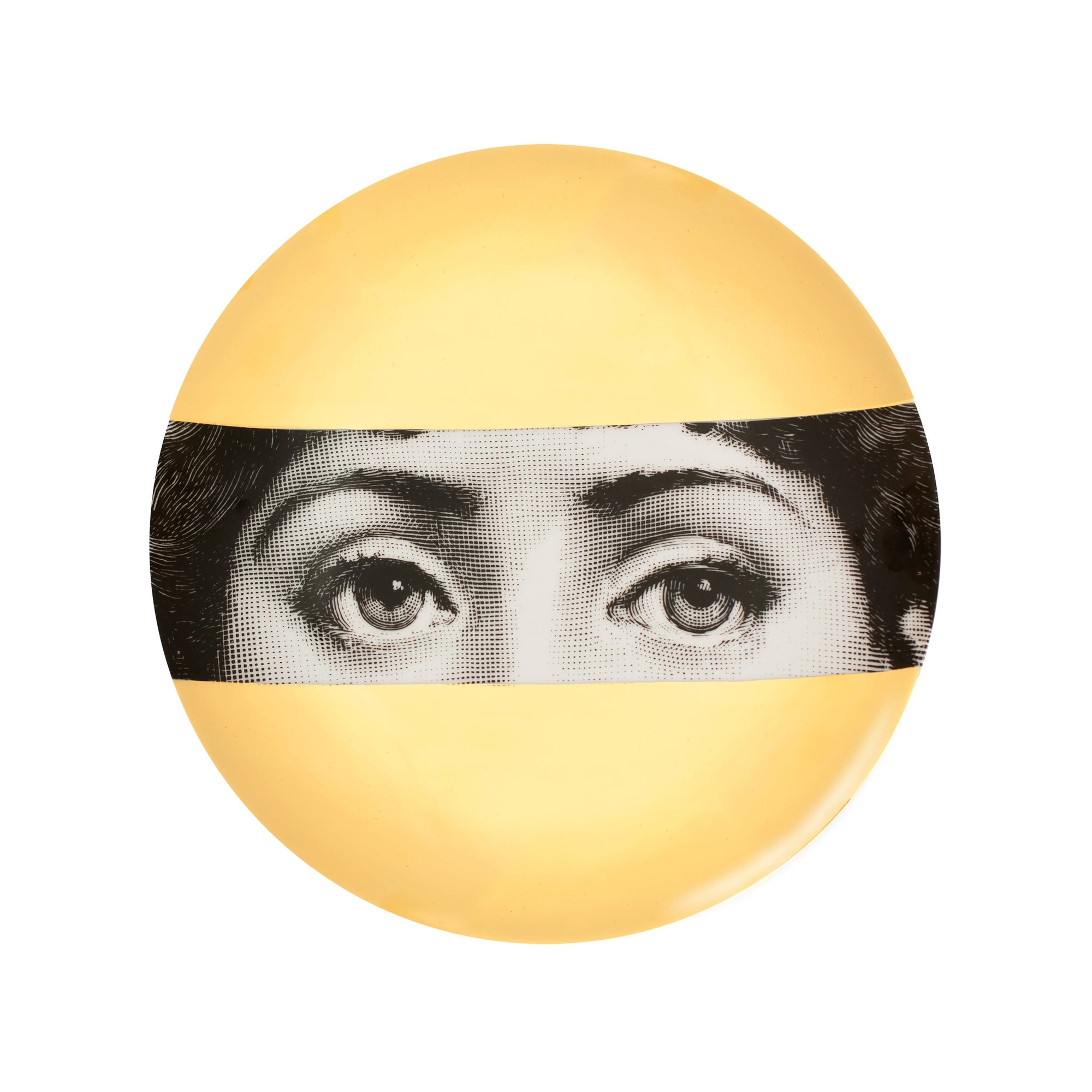 Tema e Variazioni n.32 porcelain plate - Gold & Black & White