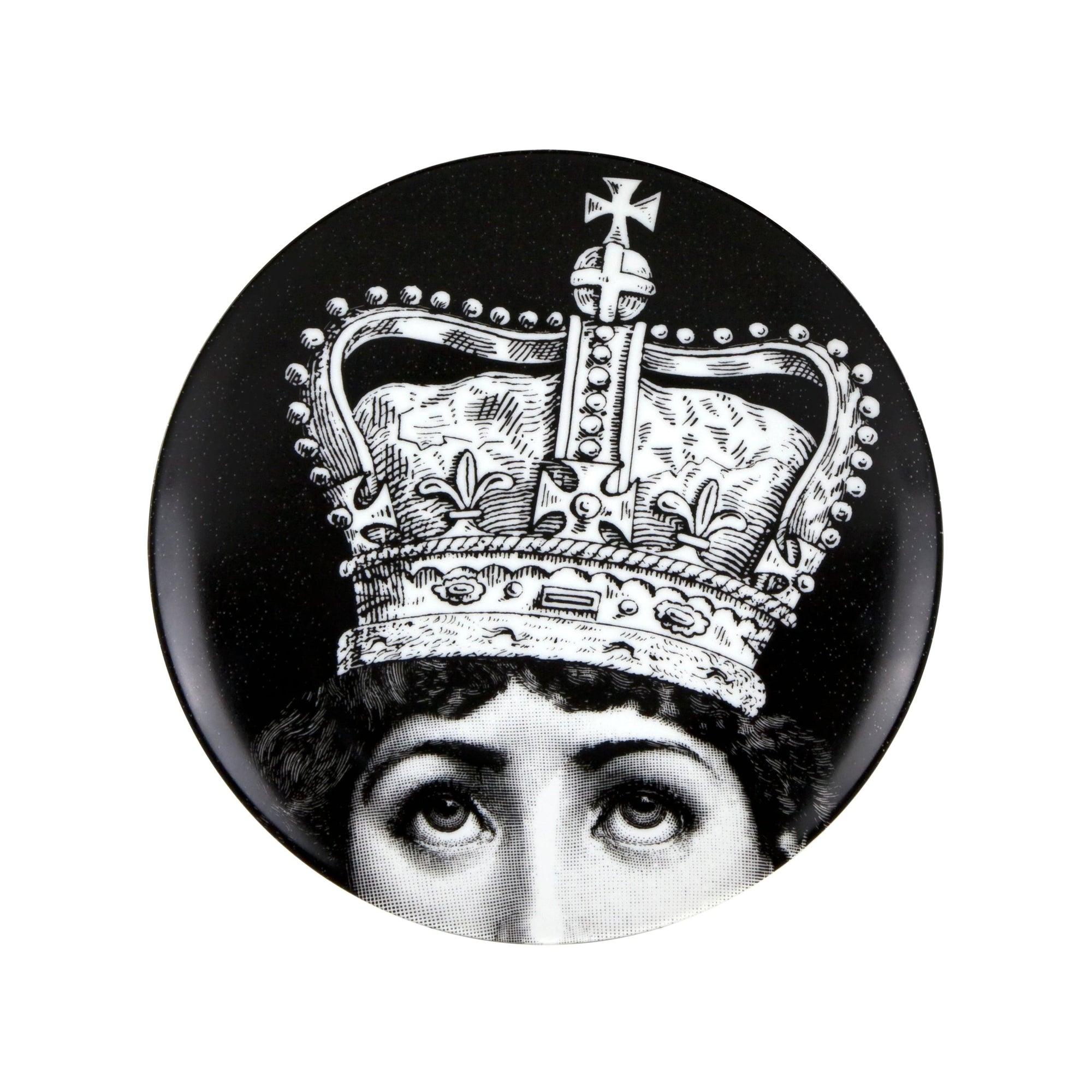 Tema e Variazioni n.369 porcelain plate - Black & White