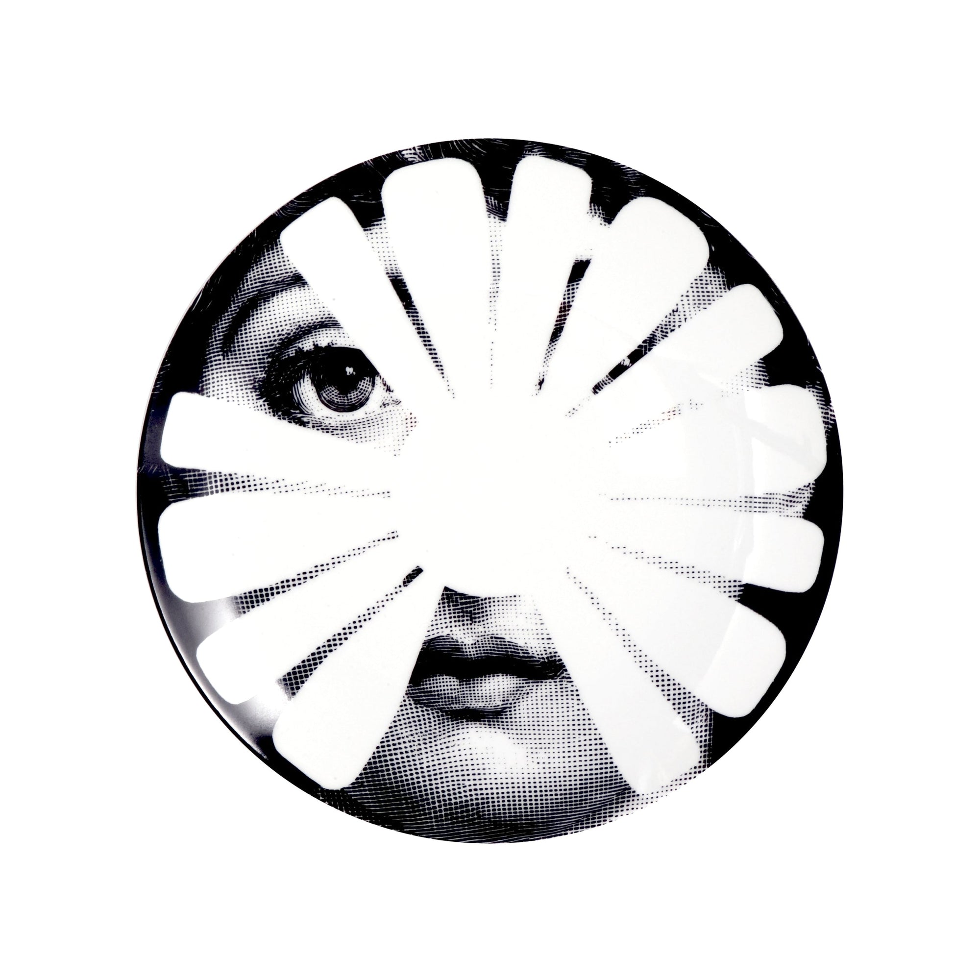 Assiette Tema e Variazioni n°37 en porcelaine - Noir & Blanc