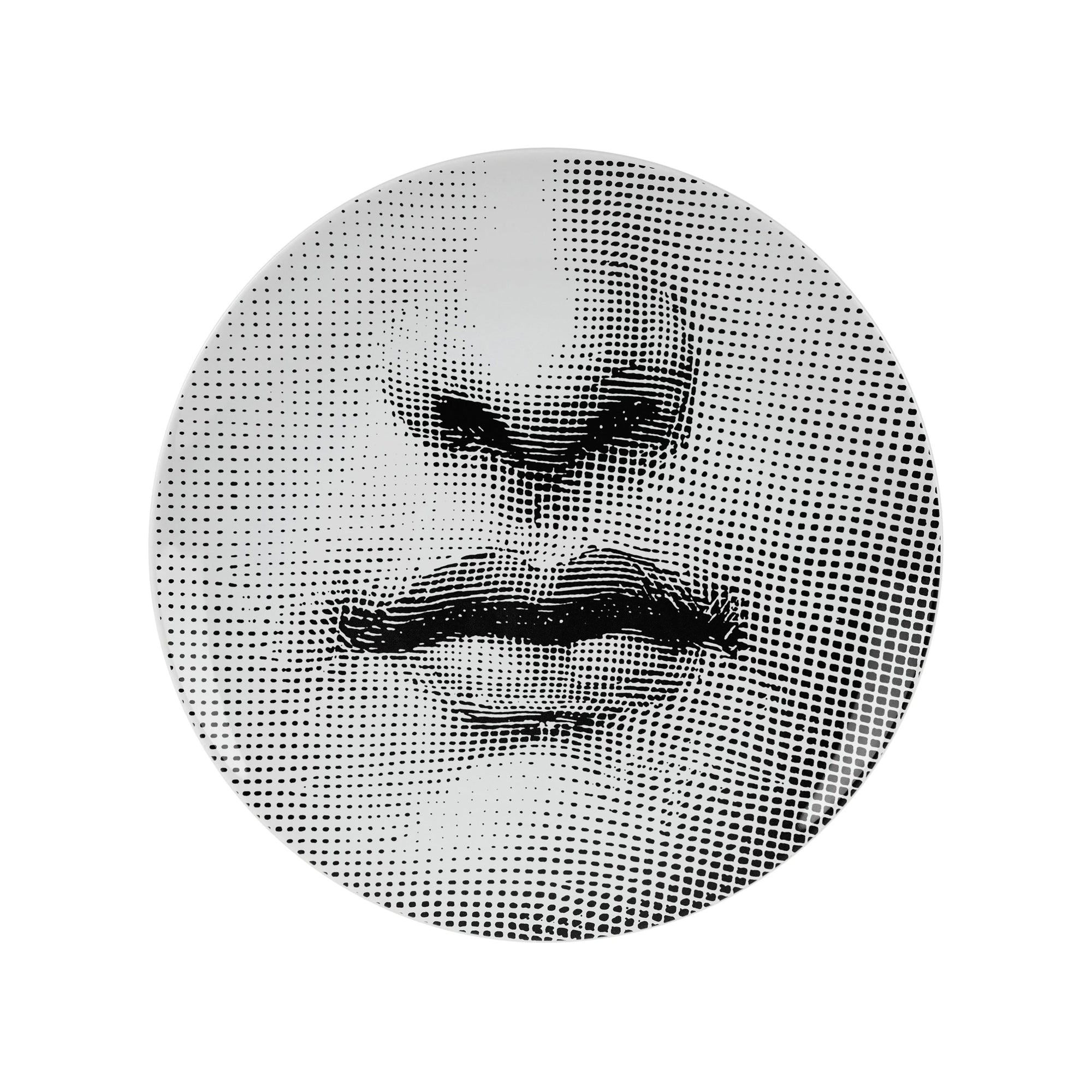 Tema e Variazioni n.397 porcelain plate - Black & White