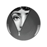 Assiette Tema e Variazioni n°401 en porcelaine - Noir & Blanc