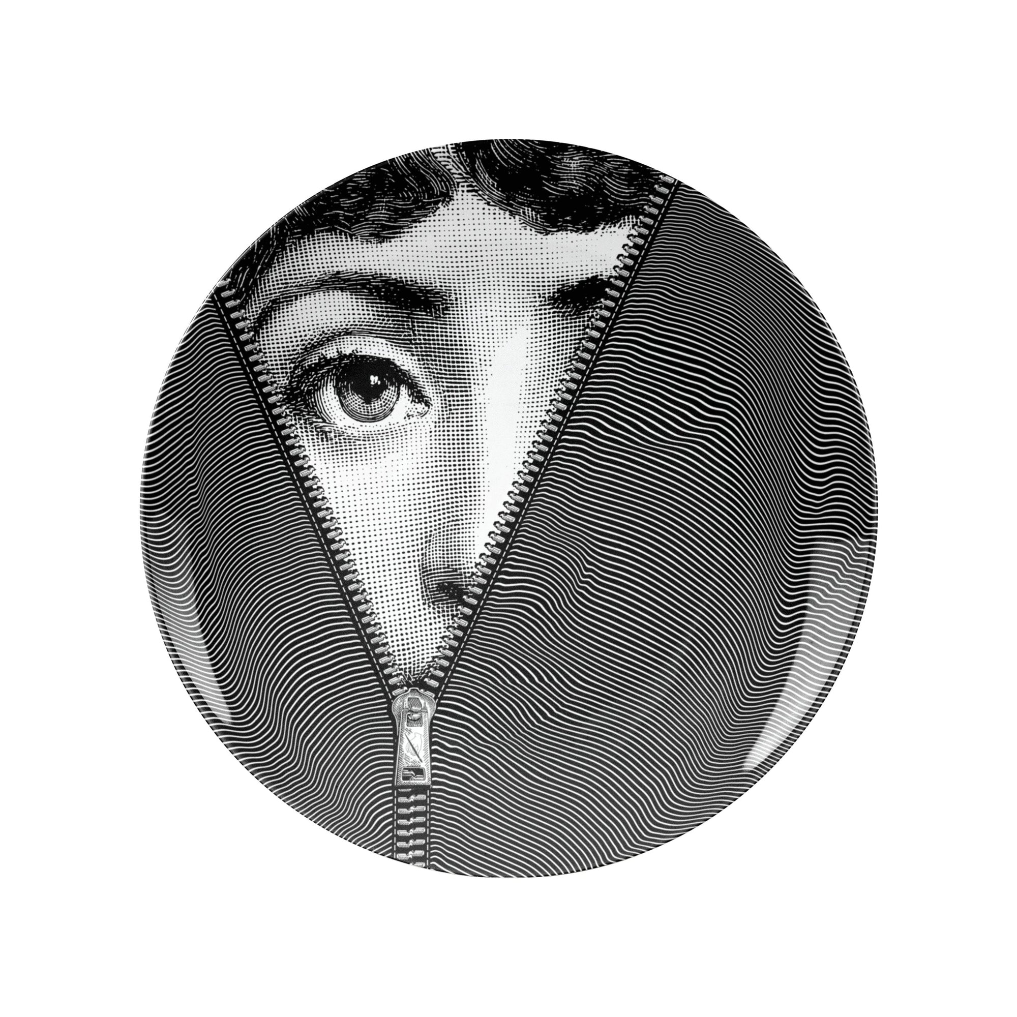 Assiette Tema e Variazioni n°401 en porcelaine - Noir & Blanc