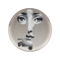 Assiette Tema e Variazioni n°47 en porcelaine - Gris & Noir & Blanc