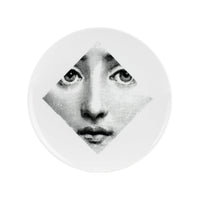 Tema e Variazioni n.65 porcelain plate - Black & White