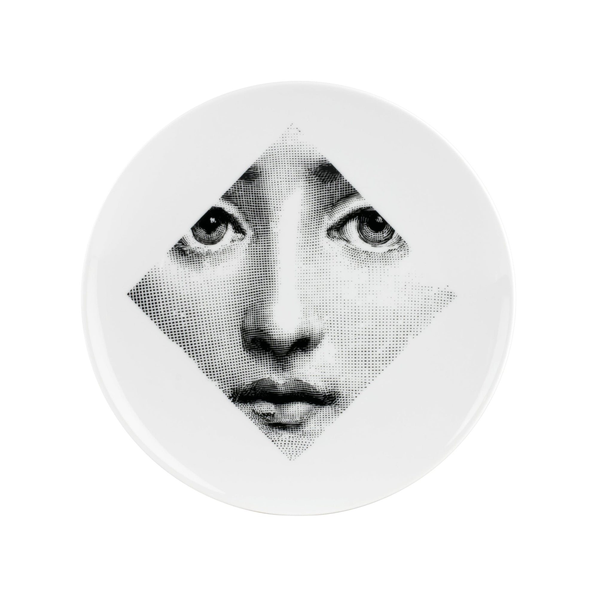 Tema e Variazioni n.65 porcelain plate - Black & White