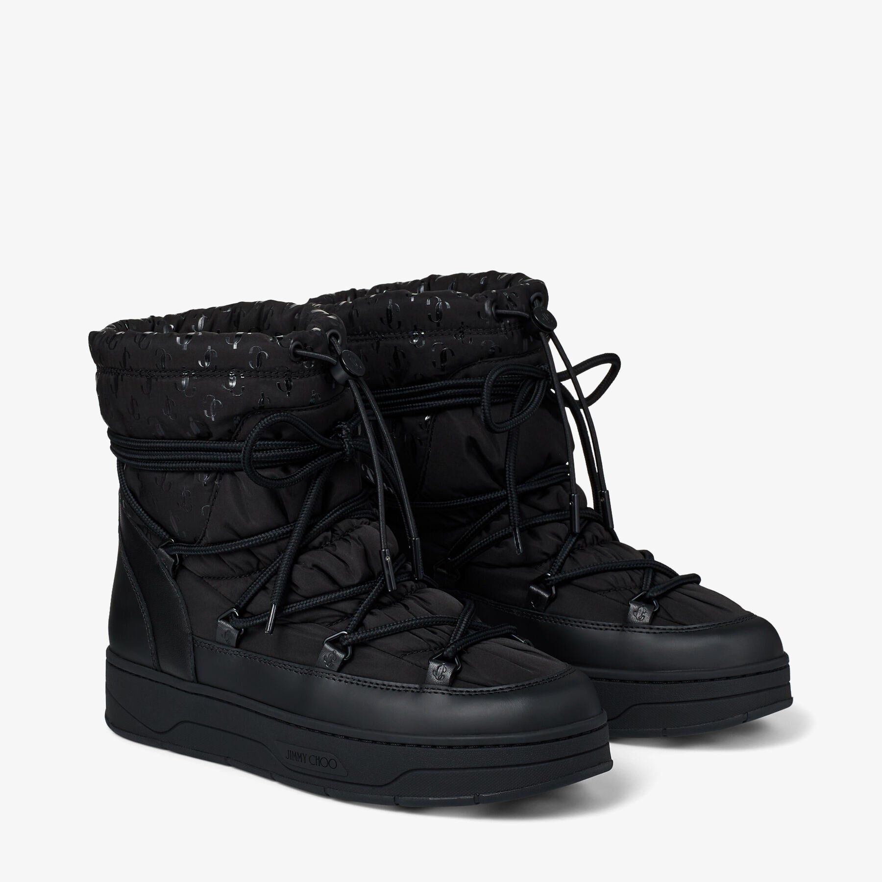 Wanaka ski boots in nylon and leather - Black Intense