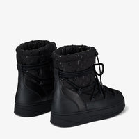 Wanaka ski boots in nylon and leather - Black Intense